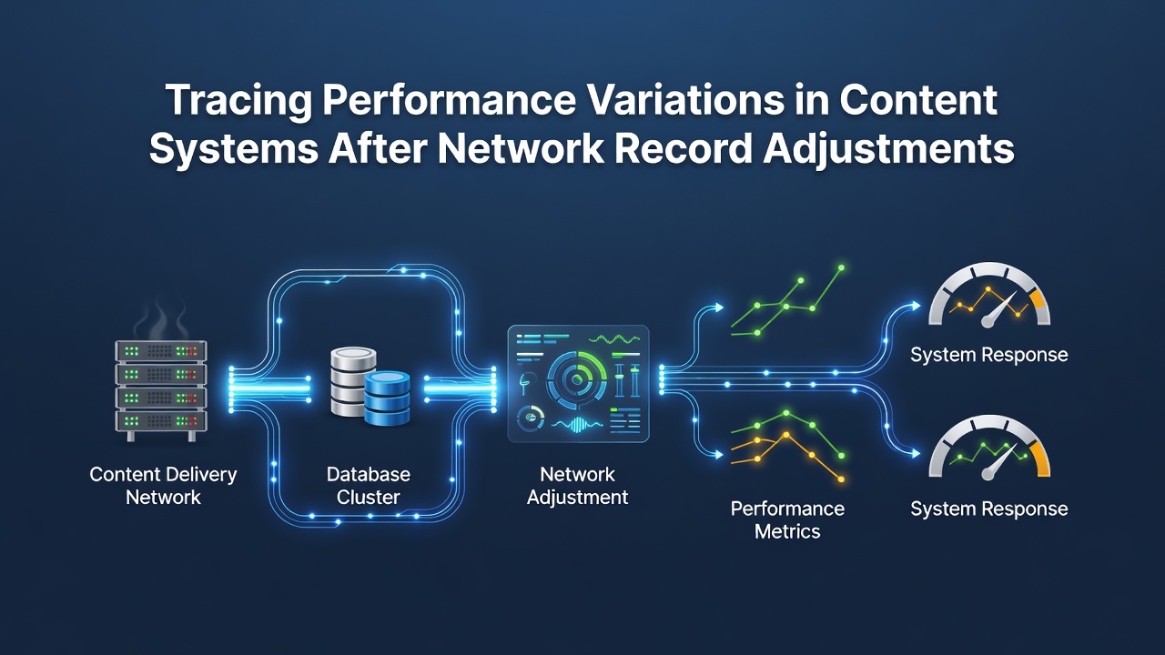 Tracing Performance Variations in Content Systems After Network Record Adjustments